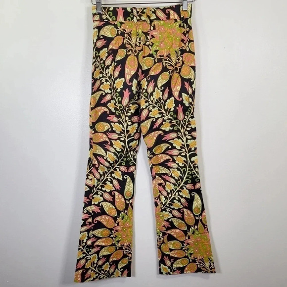 Zara 70s Multicolored Groove Flare Paisley Printed  Pant - Picture 15 of 15